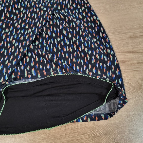 Maeve Anthropologie Size 8 Long Midi Skirt Geometric Artsy Eccentric Faux Wrap - Picture 6 of 9